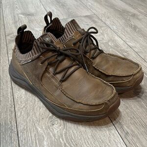 Ariat Brown Sneakers with Knitted Collar and Leather Upper